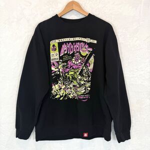 Madness & Co Sweatshirt Pullover Comic Graphic Print Japanese Black XL